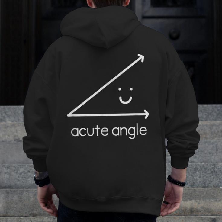 Acute Angle Cute Math Teacher Men Zip Up Hoodie Back Print, funny design Acute Angle Cute Math Teacher Men Zip Up Hoodie Back Print, funny design