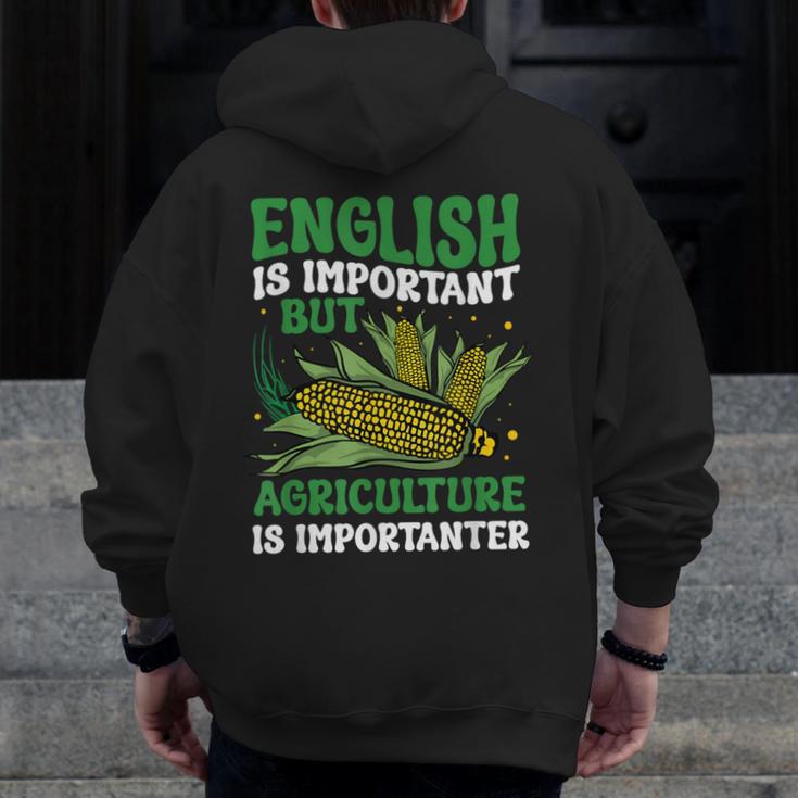 AG Teacher English Is Important But Agriculture Teacher Men Zip Up Hoodie Back Print, English Teacher Gifts, funny design AG Teacher English Is Important But Agriculture Teacher Men Zip Up Hoodie Back Print, English Teacher Gifts, funny design