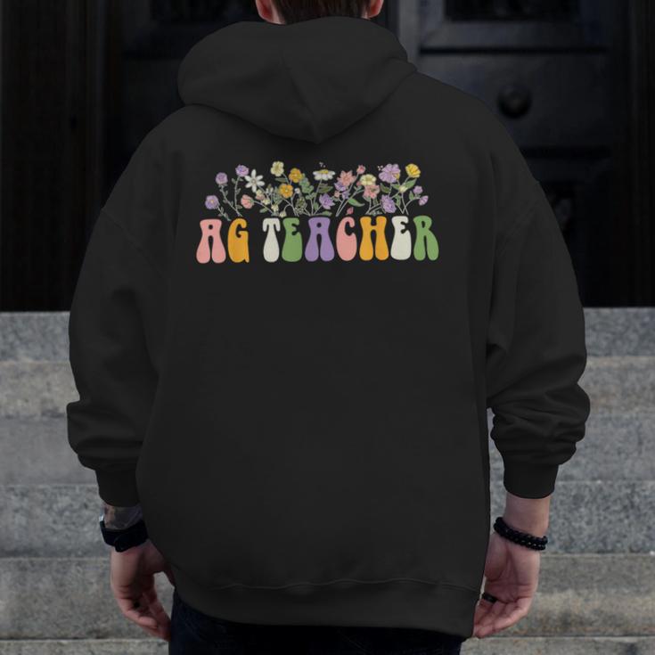 AG Teacher Future Farmer Agriculture Teacher Men Women Men Zip Up Hoodie Back Print, Future Teacher Gifts, funny design