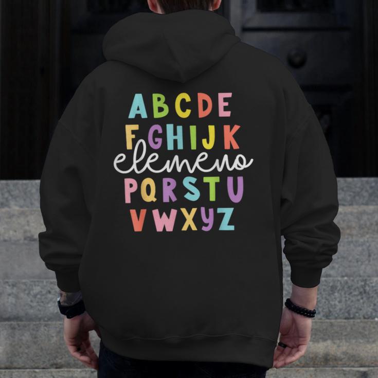 Alphabet ABC Elemeno Teacher Student Back To School Men Zip Up Hoodie Back Print, funny design Alphabet ABC Elemeno Teacher Student Back To School Men Zip Up Hoodie Back Print, funny design