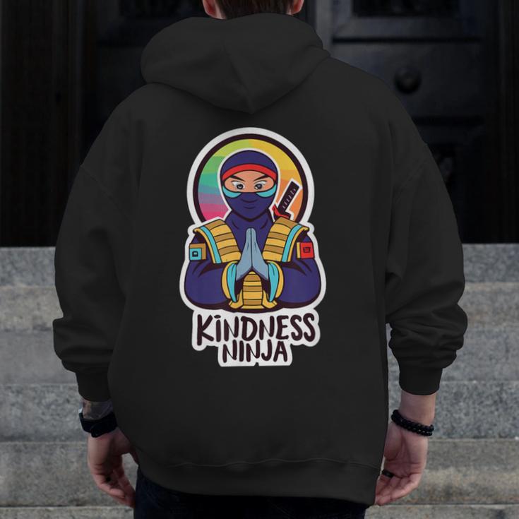Anti Bullying Kindness Ninja School Teacher Student Men Zip Up Hoodie Back Print, funny design Anti Bullying Kindness Ninja School Teacher Student Men Zip Up Hoodie Back Print, funny design