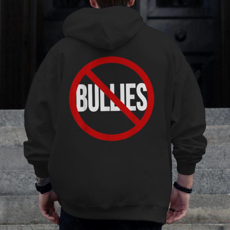 Anti Bullying No Bullies School Teacher Student Kindness Men Zip Up Hoodie Back Print, funny design