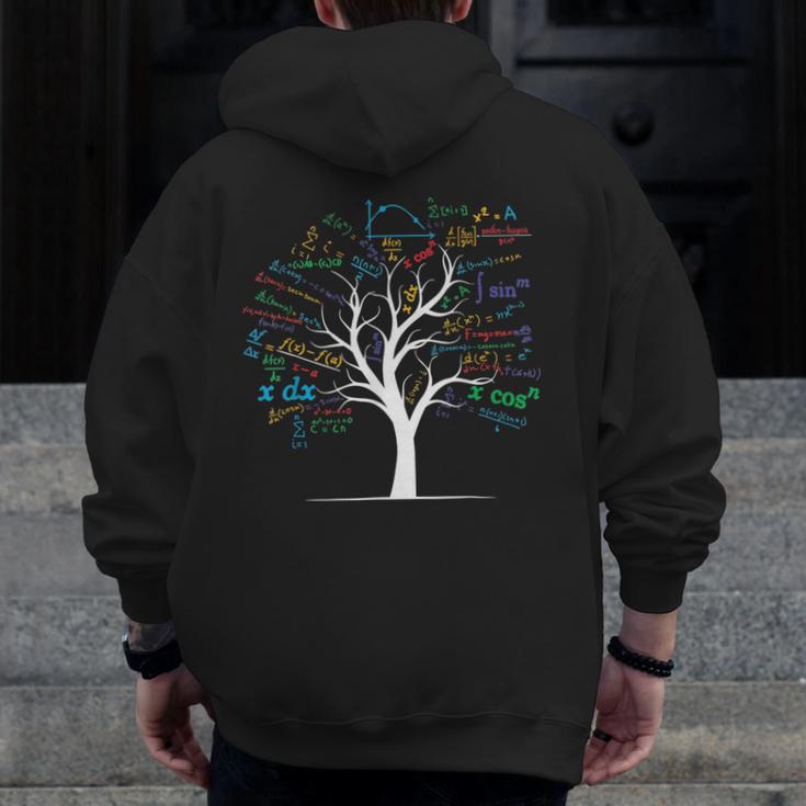 AP Calculus Algebra Tree Math Teacher Nerd Geek Men Zip Up Hoodie Back Print, funny design