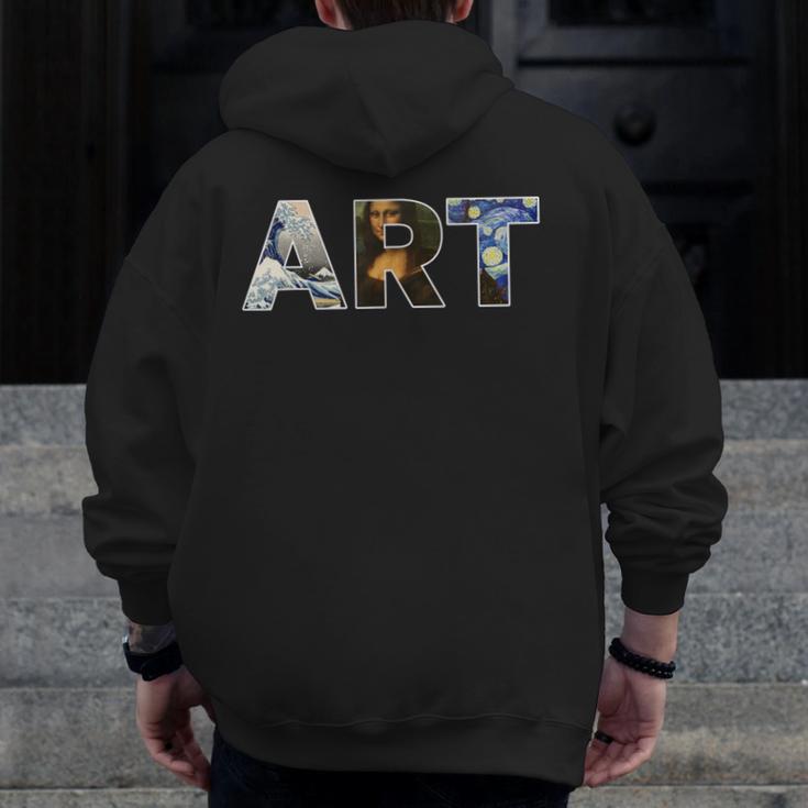 Art Artist Painting Teacher T Shirt Mona Lisa Great Wave For Men Women Men Zip Up Hoodie Back Print, funny design Art Artist Painting Teacher T Shirt Mona Lisa Great Wave For Men Women Men Zip Up Hoodie Back Print, funny design