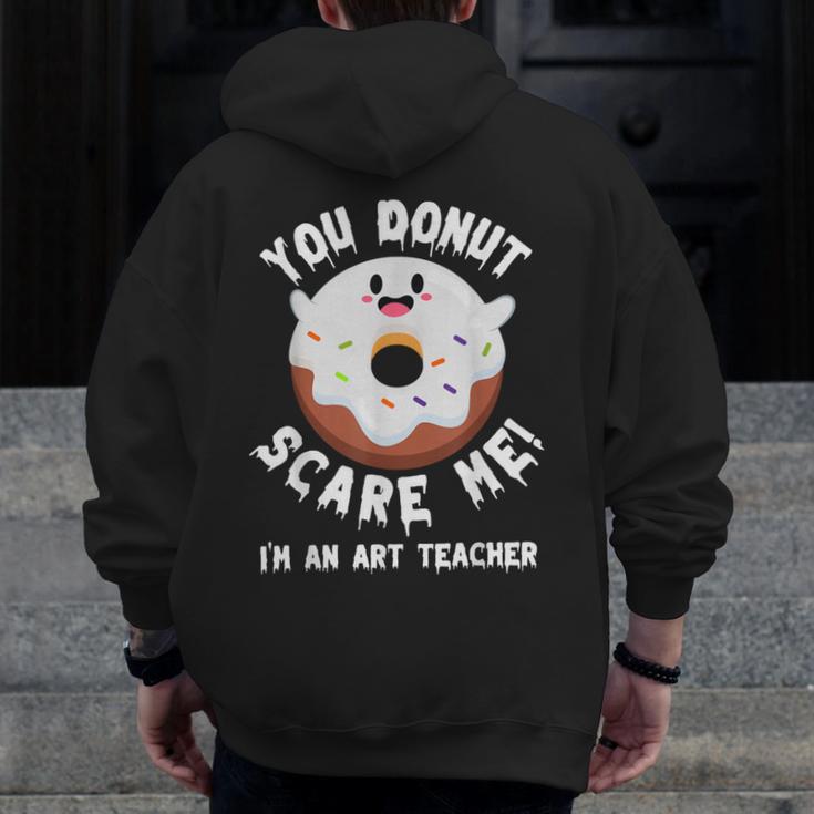 Art Teacher Halloween Donut Lover Costume Kawaii Monster Men Zip Up Hoodie Back Print, funny design Art Teacher Halloween Donut Lover Costume Kawaii Monster Men Zip Up Hoodie Back Print, funny design