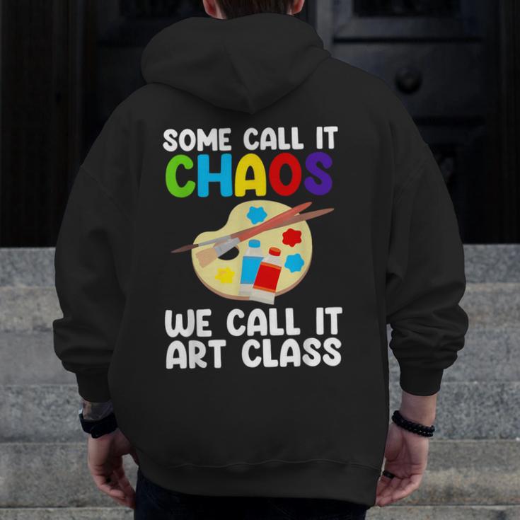 Art Teacher For Men Women Art Teacher Appreciation Men Zip Up Hoodie Back Print, funny design