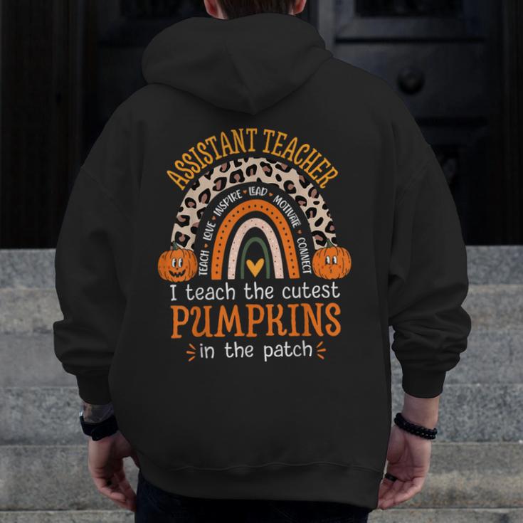 Assistant Teacher Rainbow Leopard Halloween Teacher Men Zip Up Hoodie Back Print, funny design Assistant Teacher Rainbow Leopard Halloween Teacher Men Zip Up Hoodie Back Print, funny design