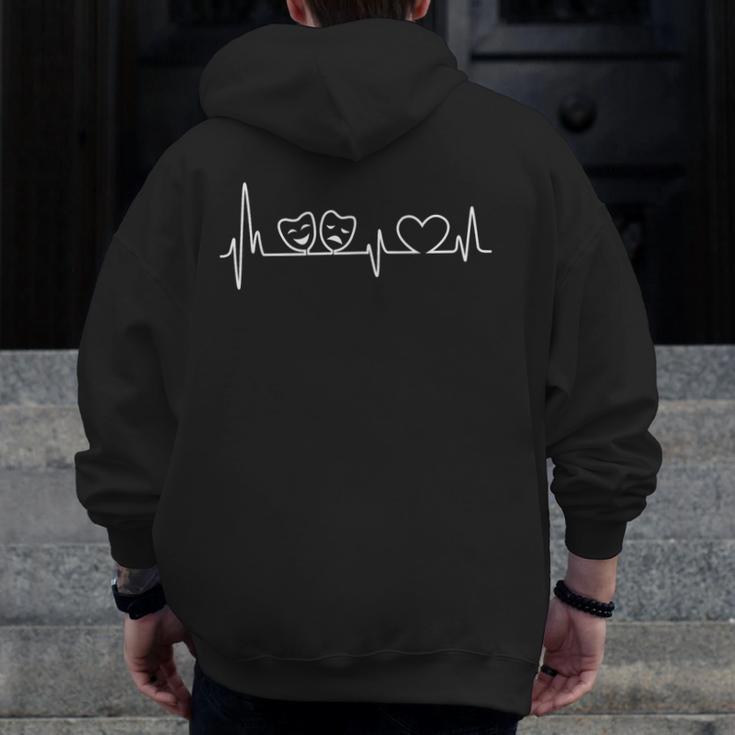 Theatre Teacher Theater Drama Rehearsal Theater Men Zip Up Hoodie Back Print, funny design