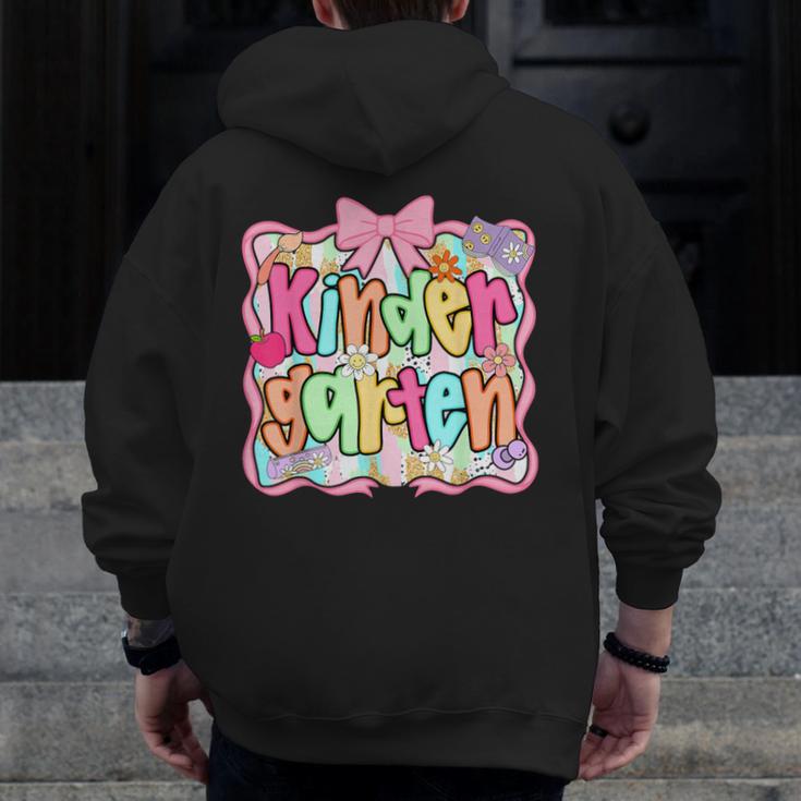 Back To School Kindergarten Preppy Teacher Girl Men Zip Up Hoodie Back Print, funny design Back To School Kindergarten Preppy Teacher Girl Men Zip Up Hoodie Back Print, funny design