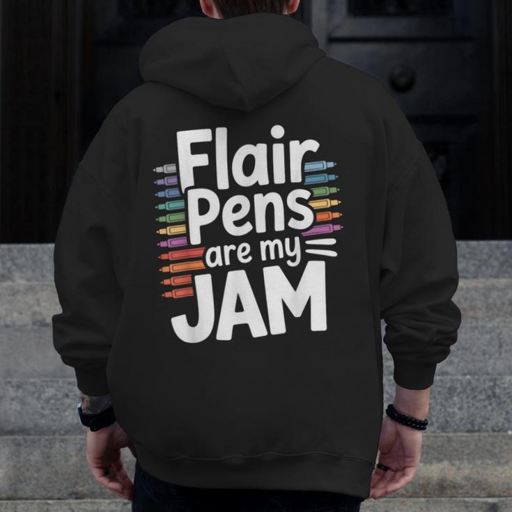 Back To School Teacher Flair Pens Are My Jam Men Zip Up Hoodie Back Print, funny design Back To School Teacher Flair Pens Are My Jam Men Zip Up Hoodie Back Print, funny design