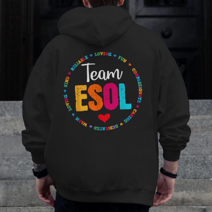 Back To School Teachers Crew Students Team ESOL Teacher Men Zip Up Hoodie Back Print, funny design Back To School Teachers Crew Students Team ESOL Teacher Men Zip Up Hoodie Back Print, funny design