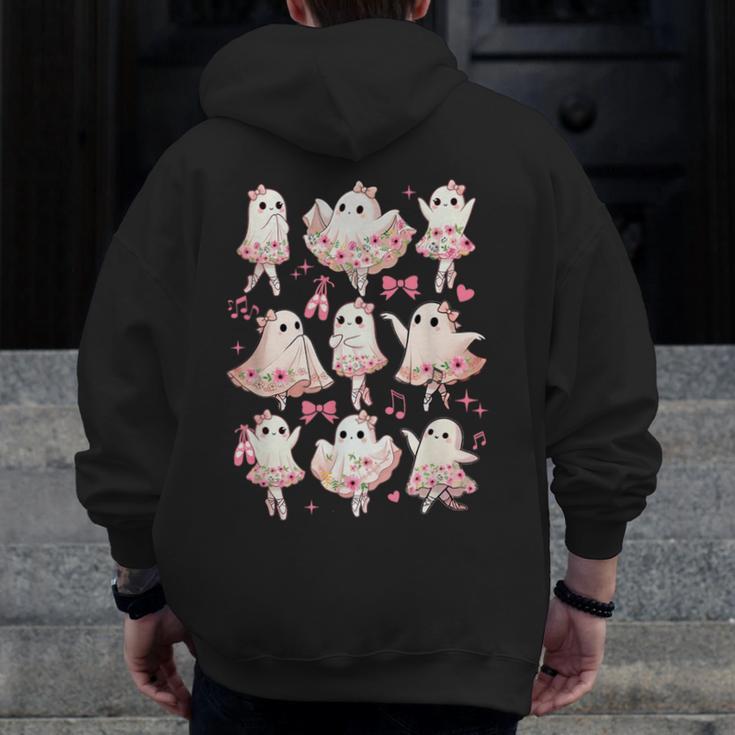 Ballet Ghost Ballet Dancer Spooky Dance Halloween Teacher Men Zip Up Hoodie Back Print, funny design Ballet Ghost Ballet Dancer Spooky Dance Halloween Teacher Men Zip Up Hoodie Back Print, funny design