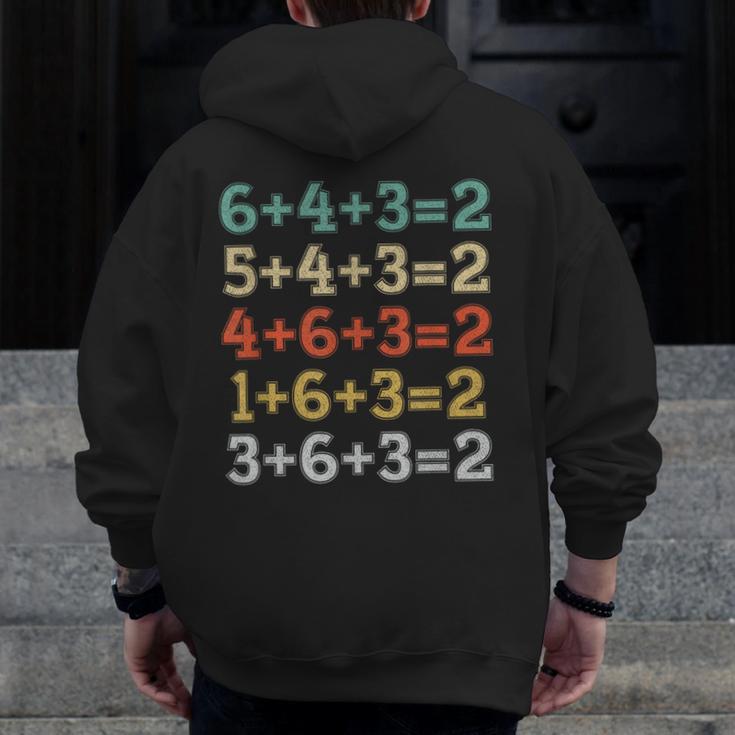Baseball Math Sports Double Play Teacher School 2022 Men Zip Up Hoodie Back Print, funny design