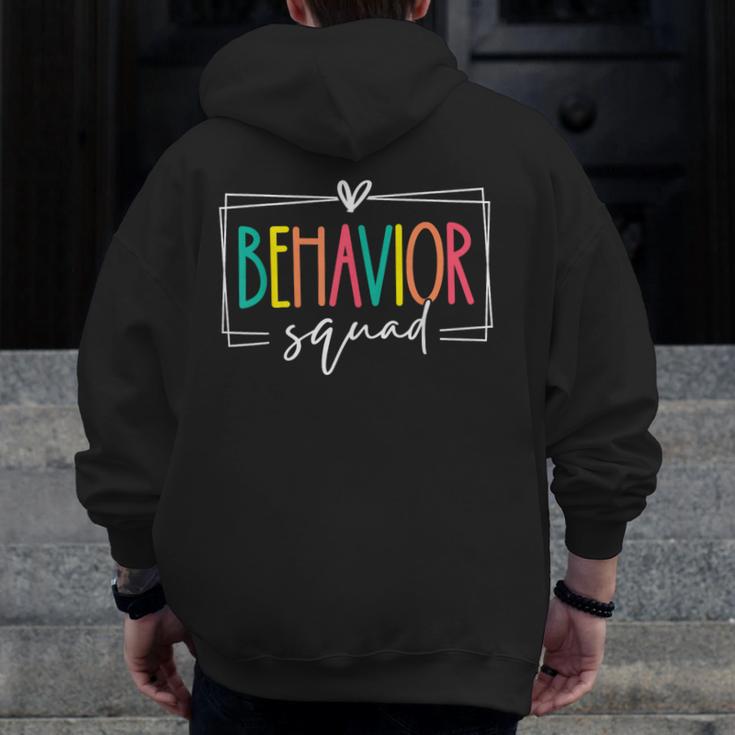 Behavior Squad School Counselor SPED Teacher Kids Women Men Men Zip Up Hoodie Back Print, funny design Behavior Squad School Counselor SPED Teacher Kids Women Men Men Zip Up Hoodie Back Print, funny design