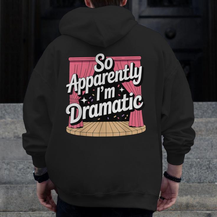 Best Theatre Art For Men Women Musical Drama Teacher Theater Men Zip Up Hoodie Back Print, funny design