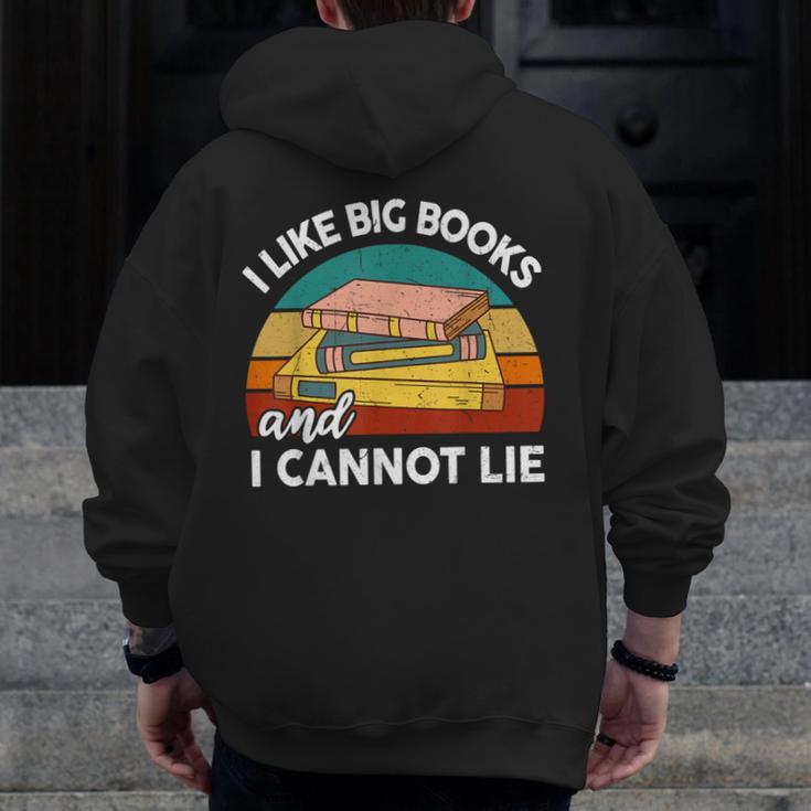 I Like Big Books Cannot Lie Librarian Reading Teacher Men Zip Up Hoodie Back Print, funny design I Like Big Books Cannot Lie Librarian Reading Teacher Men Zip Up Hoodie Back Print, funny design