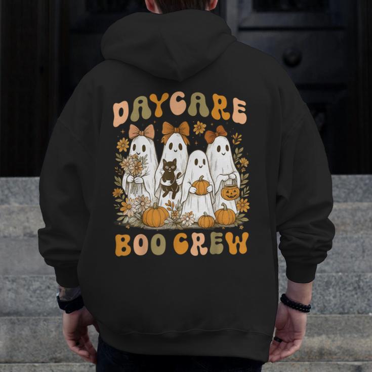 Boo Crew Daycare Teacher Matching Halloween Costume Ghost Men Zip Up Hoodie Back Print, funny design Boo Crew Daycare Teacher Matching Halloween Costume Ghost Men Zip Up Hoodie Back Print, funny design