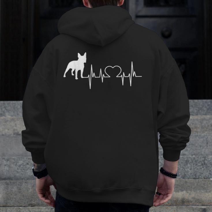 Boston Terrier Boston-Bulldog For Men Women Kids Men Zip Up Hoodie Back Print, funny design
