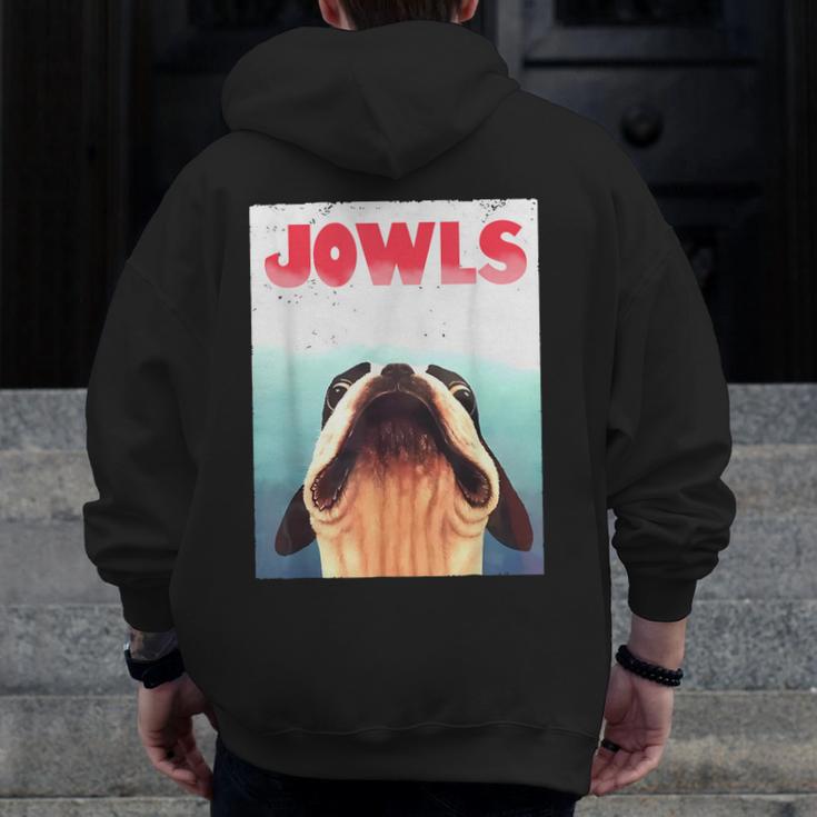 Boston Terriers Jowls Dog Mom Dog Dad Men Zip Up Hoodie Back Print, Couple Gifts, Mom Gifts, funny design