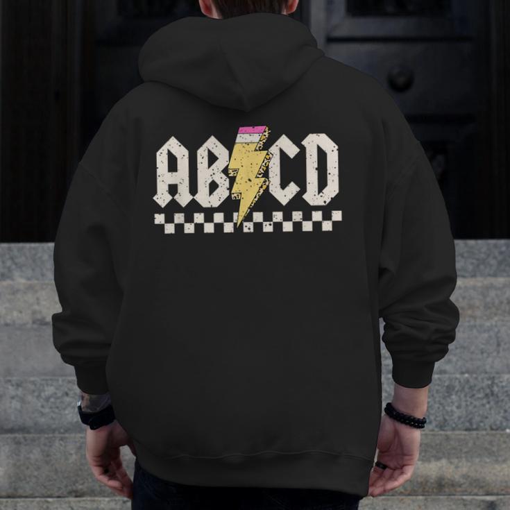 Boys Girls Teachers ABCD Rock Graphic Back To School Class Men Zip Up Hoodie Back Print, funny design Boys Girls Teachers ABCD Rock Graphic Back To School Class Men Zip Up Hoodie Back Print, funny design