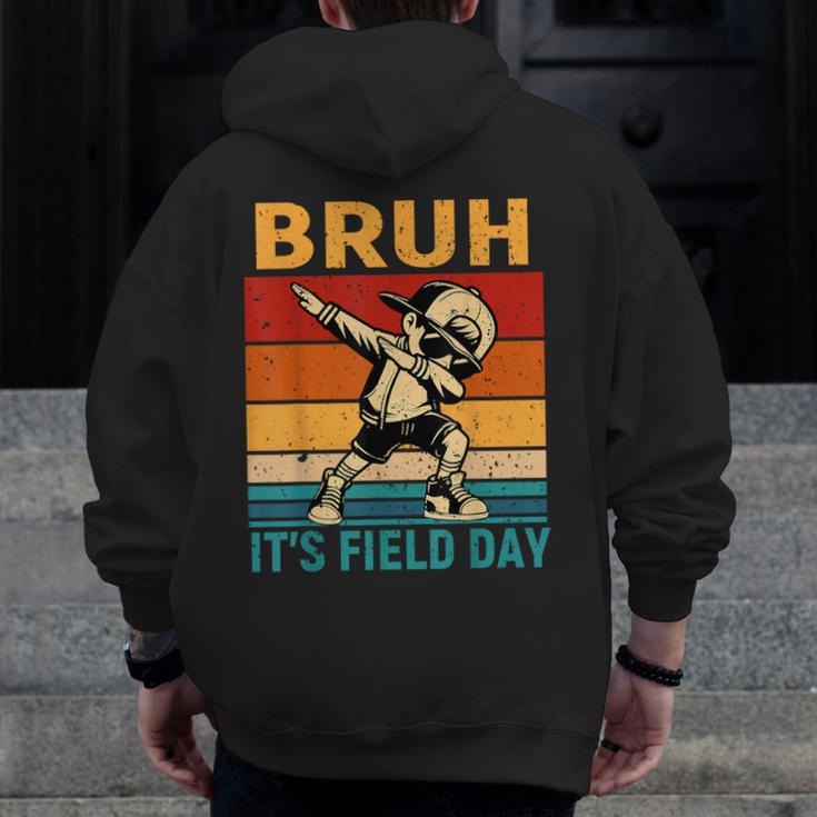 Bruh It's Field Day Teacher Happy Field Day Dabbing Boy Men Zip Up Hoodie Back Print, funny design Bruh It's Field Day Teacher Happy Field Day Dabbing Boy Men Zip Up Hoodie Back Print, funny design