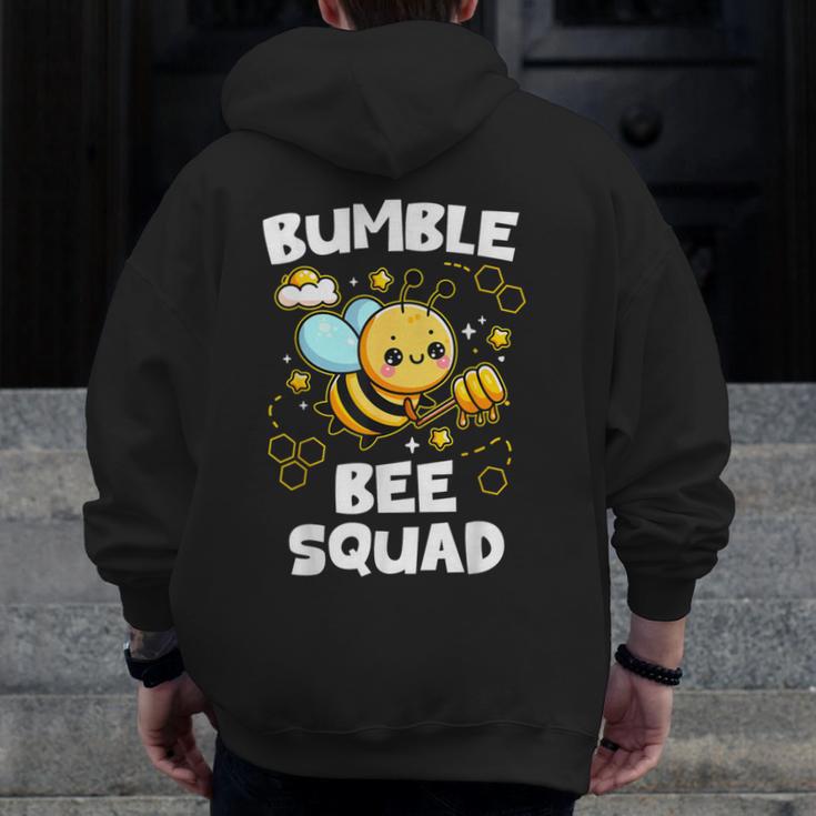 Bumble Bee Squad Honey Bumblebee Teacher Team Group Men Zip Up Hoodie Back Print, funny design Bumble Bee Squad Honey Bumblebee Teacher Team Group Men Zip Up Hoodie Back Print, funny design