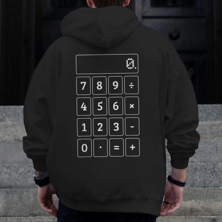 Calculator Costume Halloween Math Teacher Nerd For Men Women Men Zip Up Hoodie Back Print, funny design Calculator Costume Halloween Math Teacher Nerd For Men Women Men Zip Up Hoodie Back Print, funny design