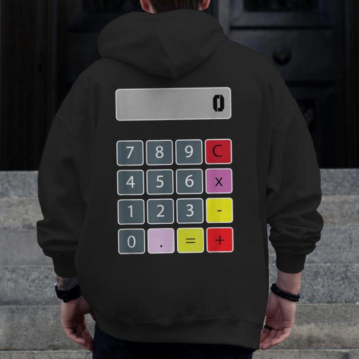 Calculator Math Teacher Halloween Costumes Women Men Adults Men Zip Up Hoodie Back Print, funny design Calculator Math Teacher Halloween Costumes Women Men Adults Men Zip Up Hoodie Back Print, funny design