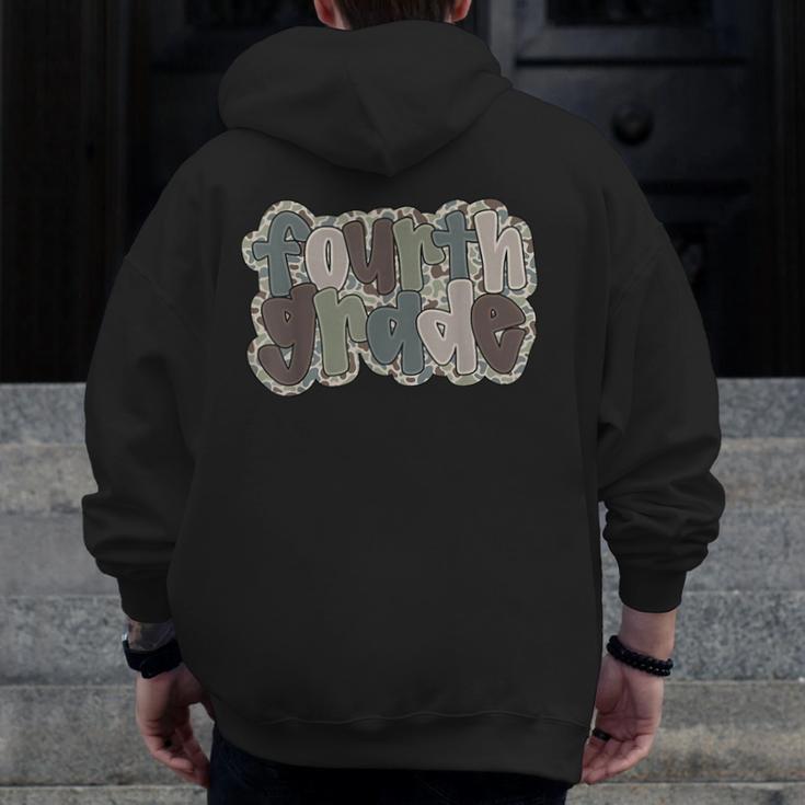 Camo Team 4th Grade Squad Back To School Teacher Kids Boys Men Zip Up Hoodie Back Print, 4th Grade Teacher Gifts, funny design Camo Team 4th Grade Squad Back To School Teacher Kids Boys Men Zip Up Hoodie Back Print, 4th Grade Teacher Gifts, funny design