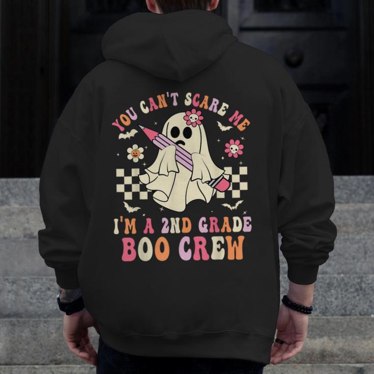 You Can't Scare Me Im A 2nd-Grade Boo Crew Teacher Halloween Men Zip Up Hoodie Back Print, funny design You Can't Scare Me Im A 2nd-Grade Boo Crew Teacher Halloween Men Zip Up Hoodie Back Print, funny design