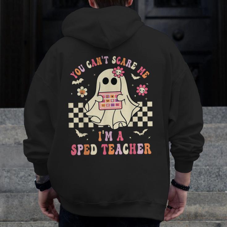 You Can't Scare Me I'm A SPED Teacher Crew Squad Halloween Men Zip Up Hoodie Back Print, funny design You Can't Scare Me I'm A SPED Teacher Crew Squad Halloween Men Zip Up Hoodie Back Print, funny design
