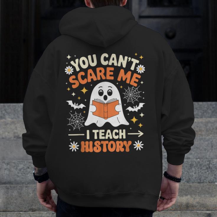 You Can't Scare Me I Teach History Retro Teacher Halloween Men Zip Up Hoodie Back Print, History Teacher Gifts, funny design You Can't Scare Me I Teach History Retro Teacher Halloween Men Zip Up Hoodie Back Print, History Teacher Gifts, funny design