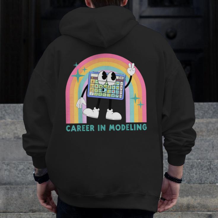 Career In Modeling AAC Teacher SLP SPED Communication Autism Men Zip Up Hoodie Back Print, funny design Career In Modeling AAC Teacher SLP SPED Communication Autism Men Zip Up Hoodie Back Print, funny design