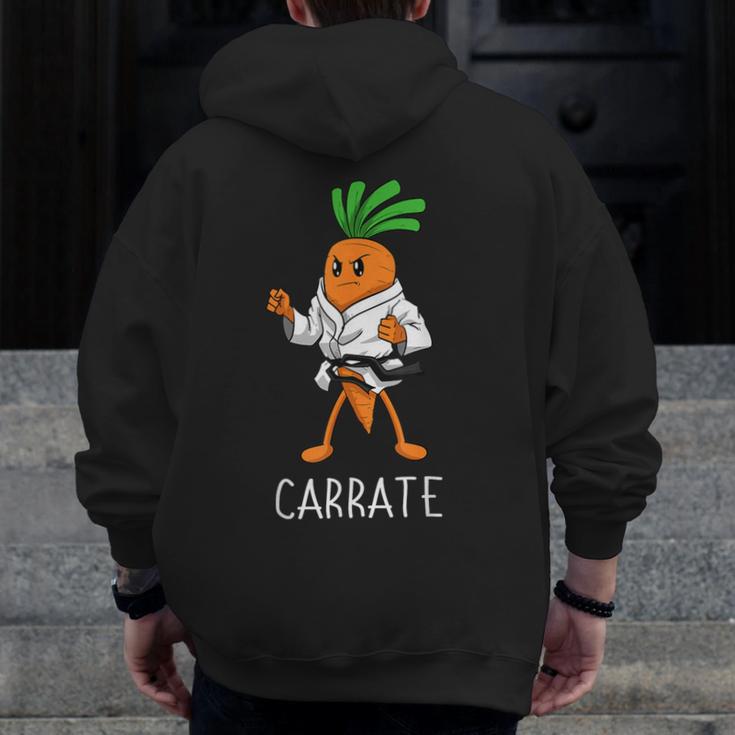 Carrate Karate Carrot Student Teacher Trainee Trainor Men Zip Up Hoodie Back Print, funny design Carrate Karate Carrot Student Teacher Trainee Trainor Men Zip Up Hoodie Back Print, funny design
