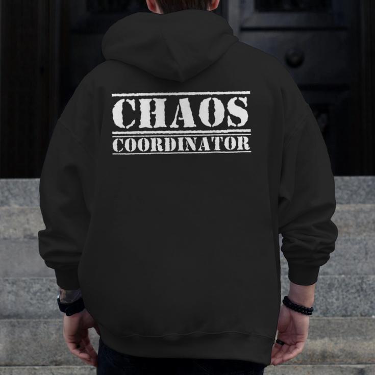 Chaos Coordinator Teacher Mom & Parents Men Zip Up Hoodie Back Print, Couple Gifts, funny design Chaos Coordinator Teacher Mom & Parents Men Zip Up Hoodie Back Print, Couple Gifts, funny design