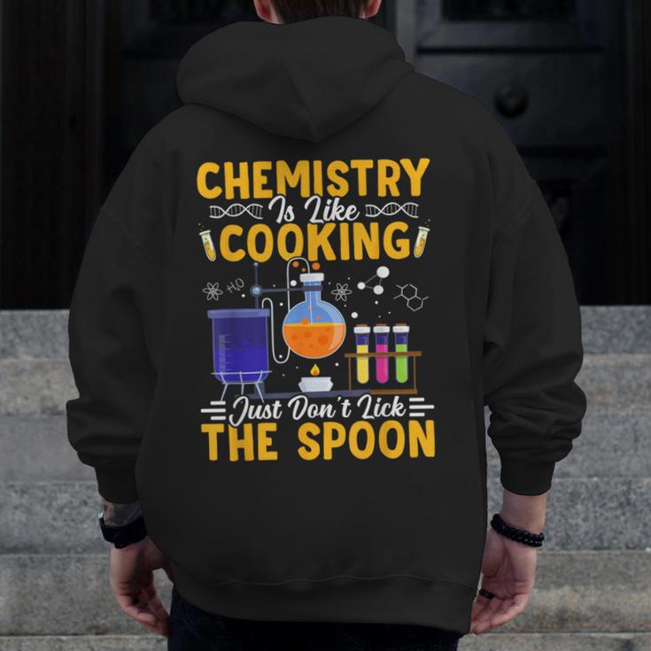 Chemistry Is Like Cooking Science Teacher Student Men Zip Up Hoodie Back Print, Science Teacher Gifts, funny design Chemistry Is Like Cooking Science Teacher Student Men Zip Up Hoodie Back Print, Science Teacher Gifts, funny design