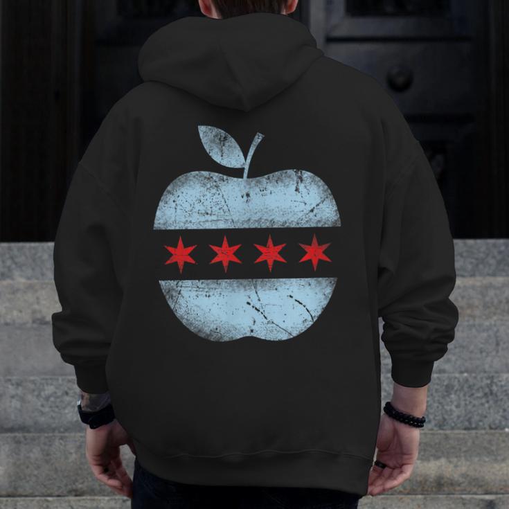Chicago Flag Teacher School Cute Men Zip Up Hoodie Back Print, funny design Chicago Flag Teacher School Cute Men Zip Up Hoodie Back Print, funny design