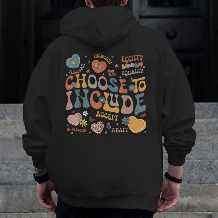 Choose To Include Inclusion Matters Autism Awareness Teacher Men Women Girls Kids Men Zip Up Hoodie Back Print, funny design Choose To Include Inclusion Matters Autism Awareness Teacher Men Women Girls Kids Men Zip Up Hoodie Back Print, funny design