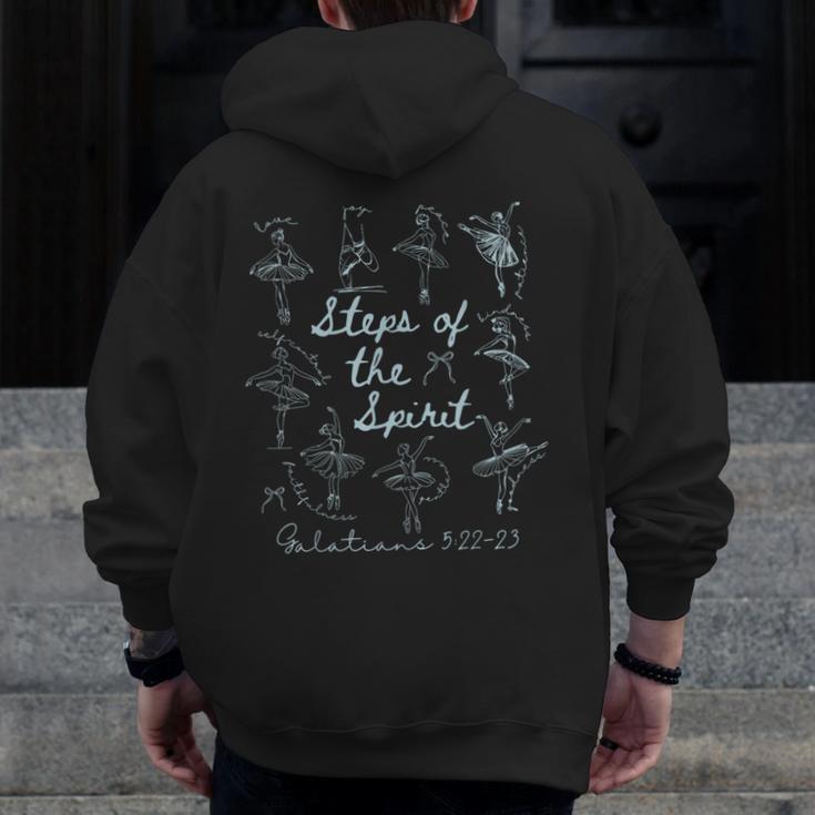 Christian Steps Of Spirit Bible Verse Ballet Dancer Teacher Men Zip Up Hoodie Back Print, funny design Christian Steps Of Spirit Bible Verse Ballet Dancer Teacher Men Zip Up Hoodie Back Print, funny design