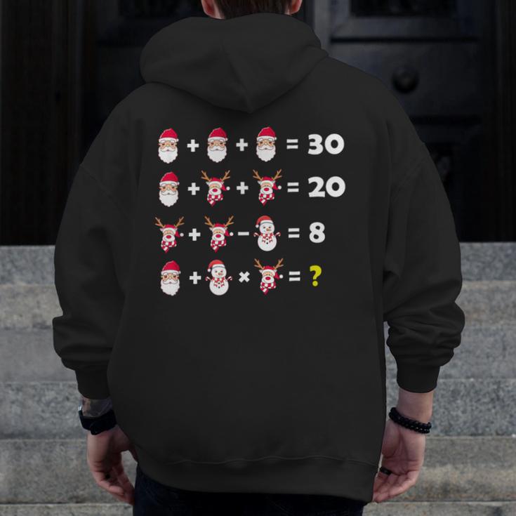 Christmas Math Quiz Teacher Equation Math Teacher Men Zip Up Hoodie Back Print, funny design Christmas Math Quiz Teacher Equation Math Teacher Men Zip Up Hoodie Back Print, funny design