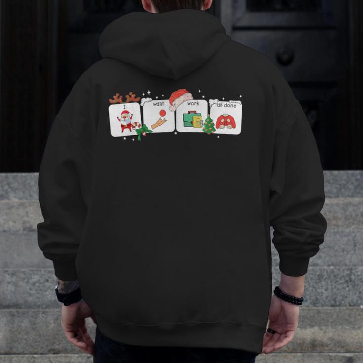 Christmas Santa Special Education SPED Teacher Xmas PJ Men Zip Up Hoodie Back Print, funny design Christmas Santa Special Education SPED Teacher Xmas PJ Men Zip Up Hoodie Back Print, funny design