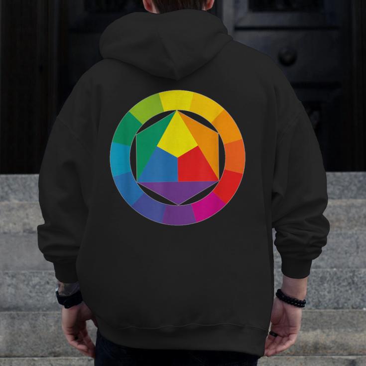 Color Wheel Palette Shirt Artist Painter Art Teacher Tshirt Men Zip Up Hoodie Back Print, funny design Color Wheel Palette Shirt Artist Painter Art Teacher Tshirt Men Zip Up Hoodie Back Print, funny design