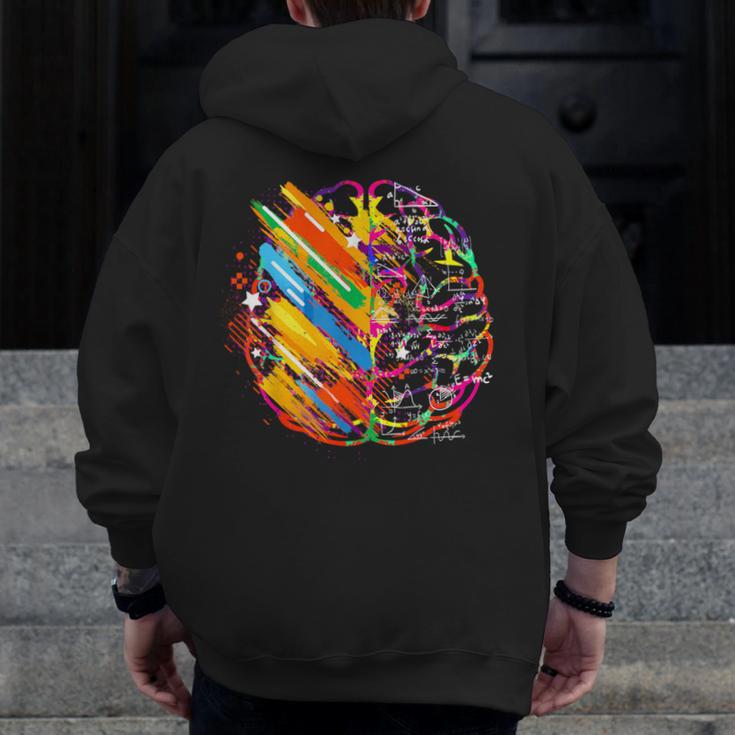 Colorful Brain Art Teacher Artist Painter Student Men Zip Up Hoodie Back Print, funny design Colorful Brain Art Teacher Artist Painter Student Men Zip Up Hoodie Back Print, funny design