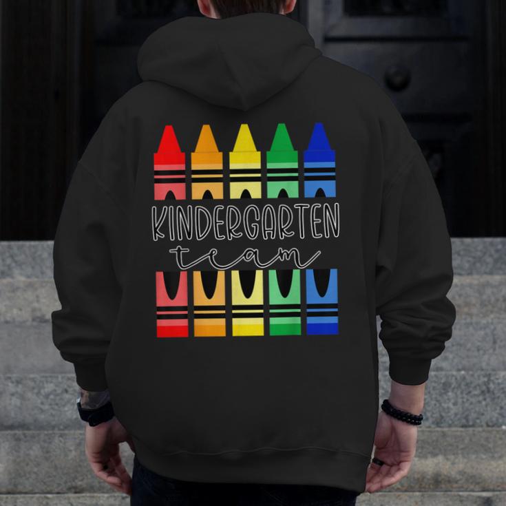 Colorful Crayon Kindergarten Team Tee For Teachers Students Men Women Kids Men Zip Up Hoodie Back Print, funny design Colorful Crayon Kindergarten Team Tee For Teachers Students Men Women Kids Men Zip Up Hoodie Back Print, funny design