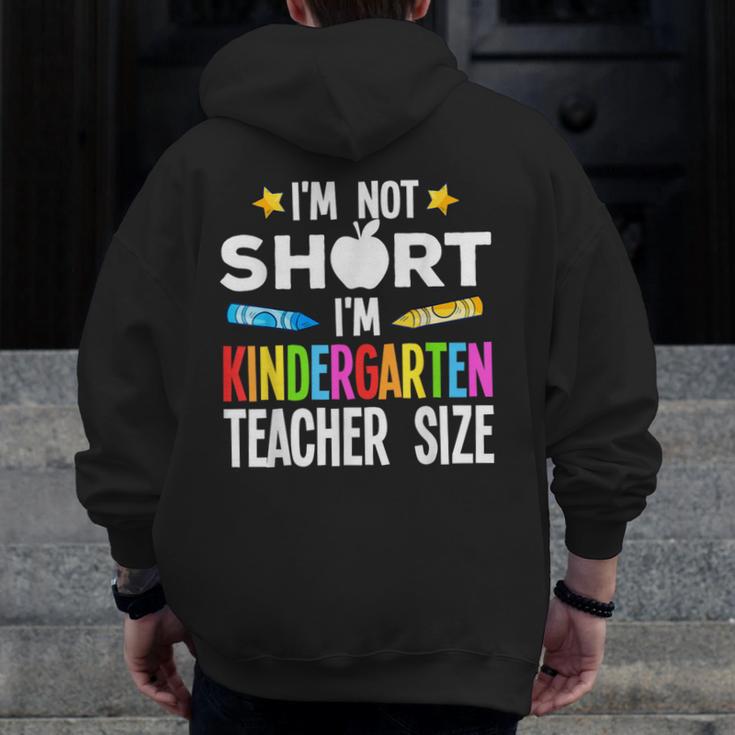 Cool Kindergarten Teacher Art For Men Women Preschool Kinder Men Zip Up Hoodie Back Print, funny design
