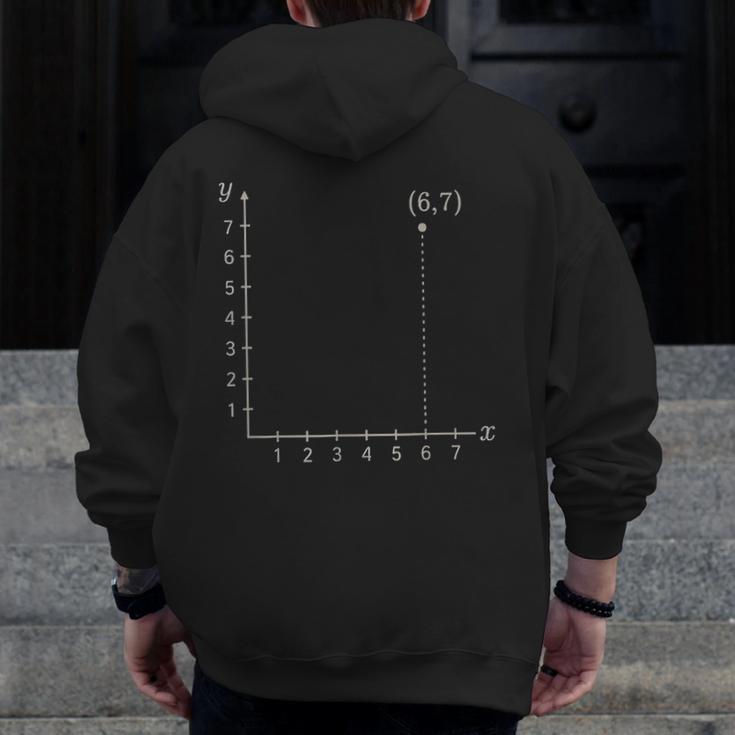 Coordinate 67 Math Teacher 67 Cartesian Grid Point Men Zip Up Hoodie Back Print, funny design Coordinate 67 Math Teacher 67 Cartesian Grid Point Men Zip Up Hoodie Back Print, funny design