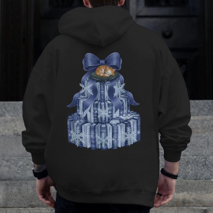 Coquette Bow Book Tree Merry Christmas Xmas Teacher Holiday Men Zip Up Hoodie Back Print, funny design Coquette Bow Book Tree Merry Christmas Xmas Teacher Holiday Men Zip Up Hoodie Back Print, funny design
