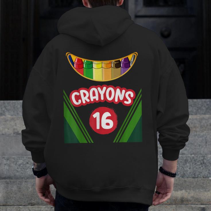Crayon Box Fun Teacher Student Crayon Squad Halloween 2023 Men Zip Up Hoodie Back Print, funny design Crayon Box Fun Teacher Student Crayon Squad Halloween 2023 Men Zip Up Hoodie Back Print, funny design