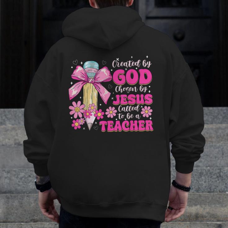 Created By God Called To Teacher Jesus Christian Teacher Men Zip Up Hoodie Back Print, funny design Created By God Called To Teacher Jesus Christian Teacher Men Zip Up Hoodie Back Print, funny design