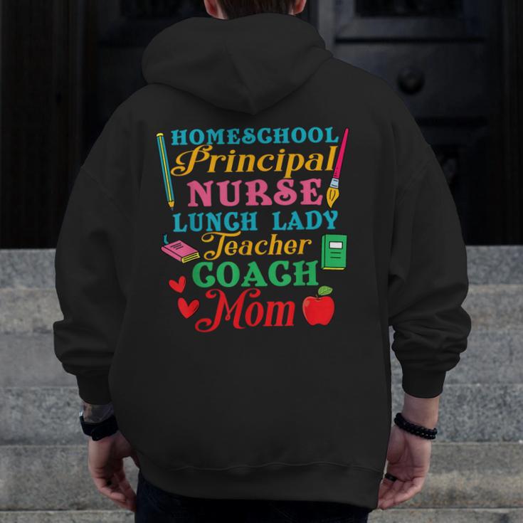 Cute Principal Nurse Lunch Lady Teacher Coach Homeschool Mom Men Zip Up Hoodie Back Print, Couple Gifts, funny design Cute Principal Nurse Lunch Lady Teacher Coach Homeschool Mom Men Zip Up Hoodie Back Print, Couple Gifts, funny design